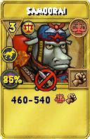 Wizard101 Balance spell card: Samoorai, Spell ID 11018