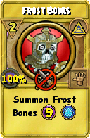 Wizard101 Myth spell card: Frost Bones, Spell ID 11033