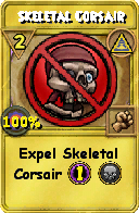 Wizard101 Myth spell card: Skeletal Corsair, Spell ID 11044