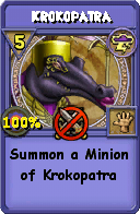 Wizard101 Storm spell card: Krokopatra, Spell ID 11048
