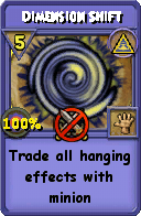 Wizard101 Myth spell card: Dimension Shift, Spell ID 11057