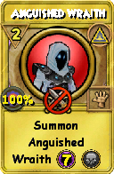 Wizard101 Myth spell card: Anguished Wraith, Spell ID 11060