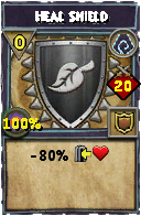 Wizard101 Shadow spell card: Heal Shield, Spell ID 11068