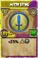 Wizard101 Myth spell card: Myth Sting, Spell ID 11080
