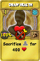 Wizard101 Ice spell card: Draw Health, Spell ID 11083