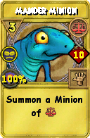 Wizard101 Balance spell card: Mander Minion, Spell ID 11084