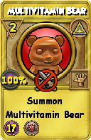 Wizard101 Myth spell card: Multivitamin Bear, Spell ID 11086