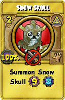 Wizard101 Myth spell card: Snow Skull, Spell ID 11088