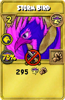 Wizard101 Storm spell card: Storm Bird, Spell ID 11090