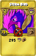 Wizard101 Storm spell card: Storm Bird, Spell ID 11091