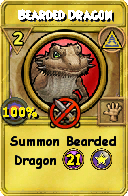 Wizard101 Myth spell card: Bearded Dragon, Spell ID 11096