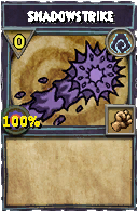 Wizard101 Shadow spell card: Shadowstrike, Spell ID 11097