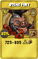 Wizard101 Myth spell card: Otomo Fury, Spell ID 11105