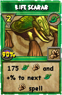 Wizard101 Life spell card: Life Scarab, Spell ID 11106