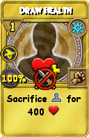 Wizard101 Ice spell card: Draw Health, Spell ID 11109