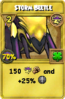 Wizard101 Storm spell card: Storm Beetle, Spell ID 11117