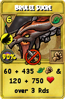 Wizard101 Life spell card: Brulee Sucre, Spell ID 11119