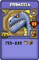 Wizard101 Storm spell card: Stormzilla, Spell ID 11133