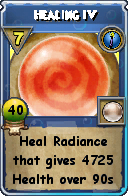 Wizard101 Cantrips spell card: Healing IV, Spell ID 11136