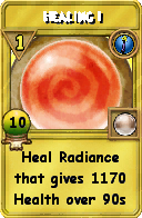 Wizard101 Cantrips spell card: Healing I, Spell ID 11143