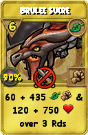 Wizard101 Life spell card: Brulee Sucre, Spell ID 11144