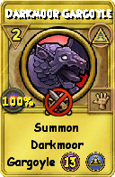 Wizard101 Myth spell card: Darkmoor Gargoyle, Spell ID 11161