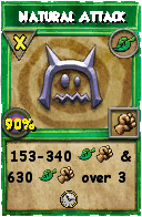 Wizard101 Life spell card: Natural Attack, Spell ID 11174