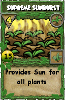 Wizard101 Gardening spell card: Supreme Sunburst, Spell ID 11180