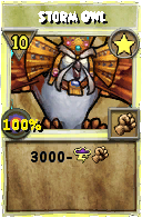 Wizard101 Star spell card: Storm Owl, Spell ID 11181