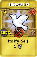 Wizard101 Fire spell card: Tranquilize, Spell ID 11195