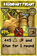 Wizard101 Myth spell card: Legendary Treant, Spell ID 11215