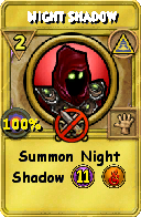 Wizard101 Myth spell card: Night Shadow, Spell ID 11219