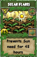 Wizard101 Gardening spell card: Solar Flares, Spell ID 11248