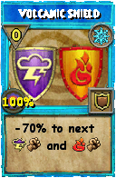 Wizard101 Ice spell card: Volcanic Shield, Spell ID 11252