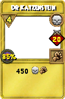 Wizard101 Death spell card: Dr Katzenstein, Spell ID 11267