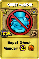 Wizard101 Myth spell card: Ghost Mander, Spell ID 11272