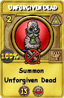 Wizard101 Myth spell card: Unforgiven Dead, Spell ID 11284