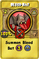 Wizard101 Myth spell card: Blood Bat, Spell ID 11288