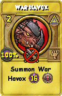 Wizard101 Myth spell card: War Havox, Spell ID 11293