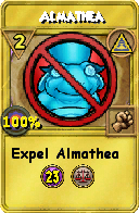 Wizard101 Myth spell card: Almathea, Spell ID 11308