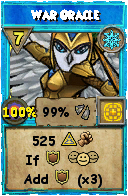 Wizard101 Ice spell card: War Oracle, Spell ID 11328