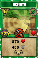Wizard101 Life spell card: Rebirth, Spell ID 11341