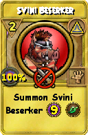 Wizard101 Myth spell card: Svini Beserker, Spell ID 11344