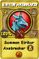 Wizard101 Myth spell card: Eirikur Axebreaker, Spell ID 11346