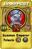 Wizard101 Myth spell card: Emperor Paleolo, Spell ID 11368