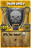 Wizard101 Sun spell card: Death Shield, Spell ID 11385