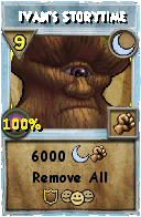Wizard101 Moon spell card: Ivan's Storytime, Spell ID 11391
