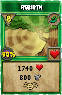 Wizard101 Life spell card: Rebirth, Spell ID 11398