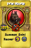 Wizard101 Myth spell card: Svini Reaver, Spell ID 11403