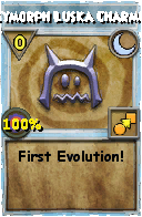 Wizard101 Moon spell card: Polymorph Luska Charmbeak, Spell ID 11404